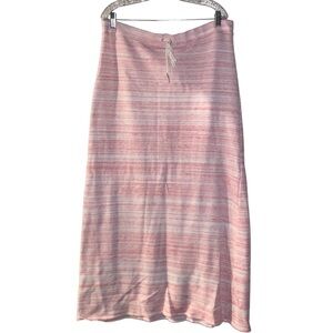 Victoria's Secret Women XL Maxi Stripe Knit Skirt Beach Walking Drawstring Waist